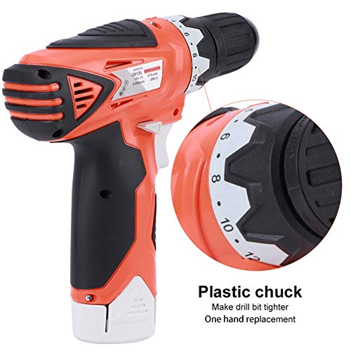 Elektrischer Schraubendreher, 12V Akkuschrauber, Akkuschrauber Autoreparaturwerkzeug mit 10 Bohrer, 1300mAh Akku… – Bild 4