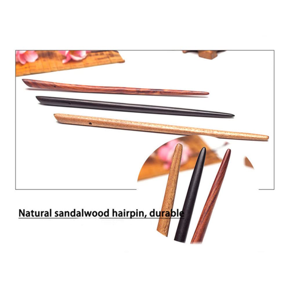 Handgefertigte Haarstäbchen Aus Holz – Mit Blüten, Perle & Quaste, 18 Cm, Retro-Design Für Langes Haar