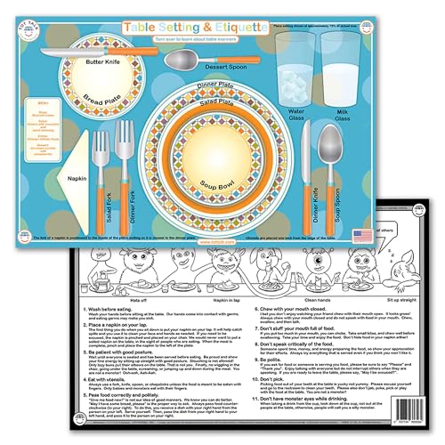 Tot Talk Table Setting Educational Placemat for Kids