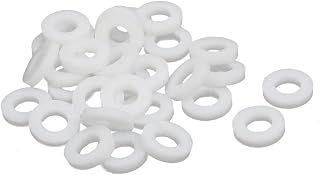 uxcell PTFE Flat Washers 10mm OD 5mm ID 2mm Thickness Sealing Gasket for Faucet Pipe Water Hose, White, Pack of 30