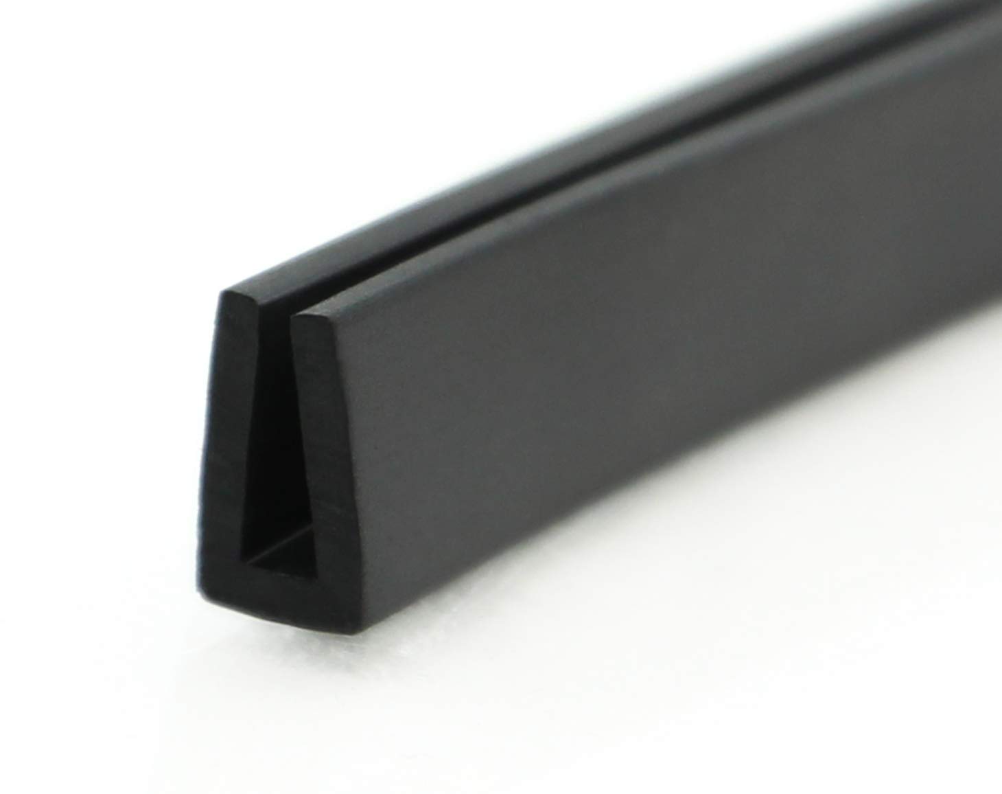 SMI-Fassungsprofil V2 für 3mm aus EPDM Vollgummi Schwarz widerstandsfähiger Kantenschutz für Scheiben, Fenster, Blech U-Profil, U-Gummiprofil, U-Form (20 m)