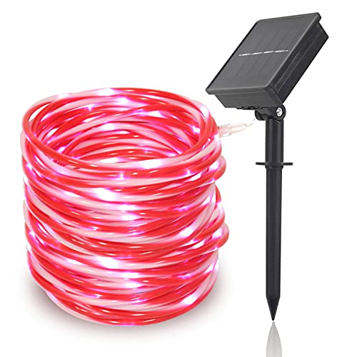 Dioche LED Solar Tube Luz de Tubo - Luz de Cuerda Impermeable para Exteriores de 5 M con 50 Luces Brillantes, Carga - Perfecta para Jardín, Patio y Decoración de Interiores