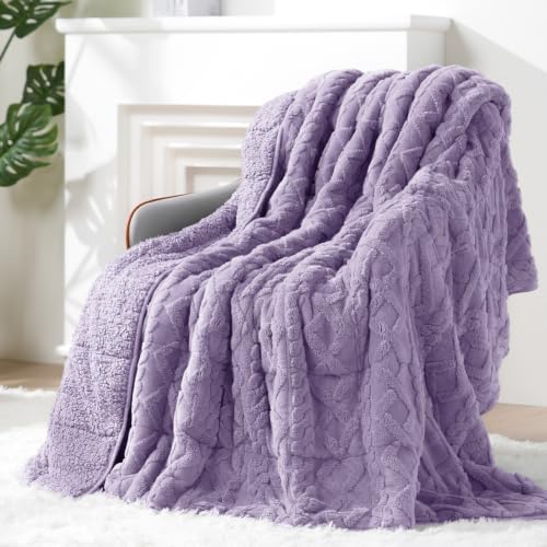 Image of Super Fuzzy Soft Sherpa Fleece Weighted Blanket, 15 lbs Dual Sided Fluffy Heavy Weighted Blankets for Adults - No Bunching with Double Layers of Soft Inner Lining (60 inchx 80 inch, 15 Pounds)