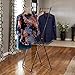 Household Essentials Valet Folding Clothes Rack, Strong Metal X-Frame, Chic Design, Great for Guest and Dressing Rooms, Portable and Easy to Use, Folds Flat, Antique Bronze
