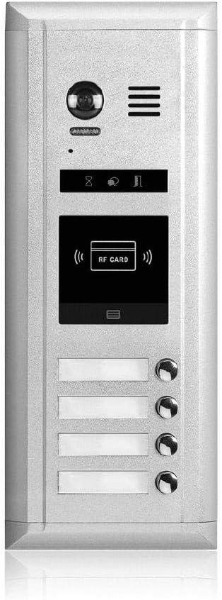 Cmple Video Intercom Entry System 4 Apartment Audio/Video Kit (4 Monitors Included)