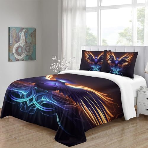 Housse de couette Phoenix résistante à la décoloration pour lit single