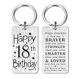 HYHYDHP 18th Birthday Gifts for Girls Boys, Happy 18 Year Old Birthday Keychain Gift, 18 Yr Presents