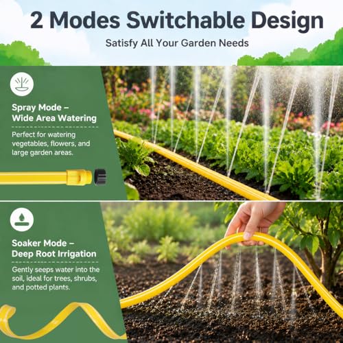 Holldoor 3-Pack Sprinkler Soaker Hose 25 ft (75 ft Total) – Flexible Sprinkler & Drip Irrigation System for Lawn, Garden & Yard Watering, Heavy-Duty, Leak-Proof & Easy to Use by Holldoor - Used condition - Image 2