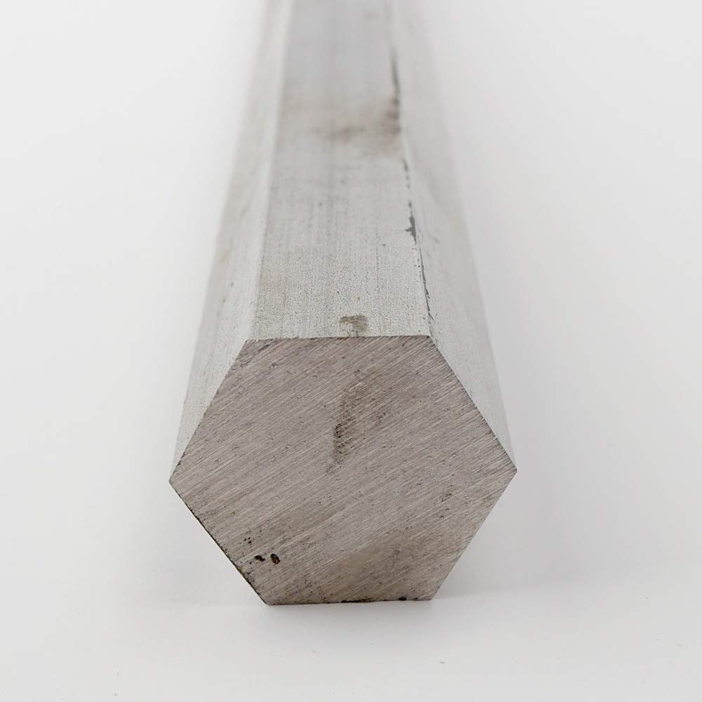 OnlineMetals 316 Stainless Steel Hex Bar, Unpolished (Mill) Finish, Cold Finish, Annealed, ASTM A276, 0.25" Across Flats, 36" Length