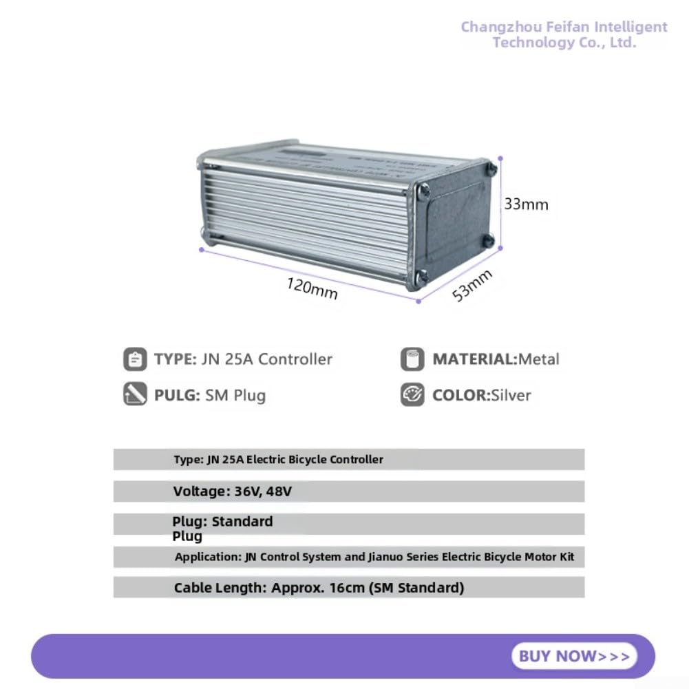 JN 25A Square Wave Controller für E Bike Motor 36V 48V Kompatibel mit 500W 750W bürstenlosem Nabenmotor Power Management und wetterbeständigem Design