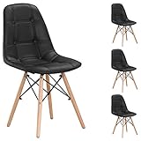 Das stabile Holz-Fußgestell aus massiver Buche und einem trendigen Metallgerüst lässt sich leicht montieren.