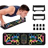synmixx Tabla de Flexiones, 14 en 1 Push Up Rack Board Multifuncional Plegable Marco de Entrenamiento portátil Push Up Board para El Aptitud Entrenamiento Muscular Del Cuerpo Deporte Gimnasio Hogar