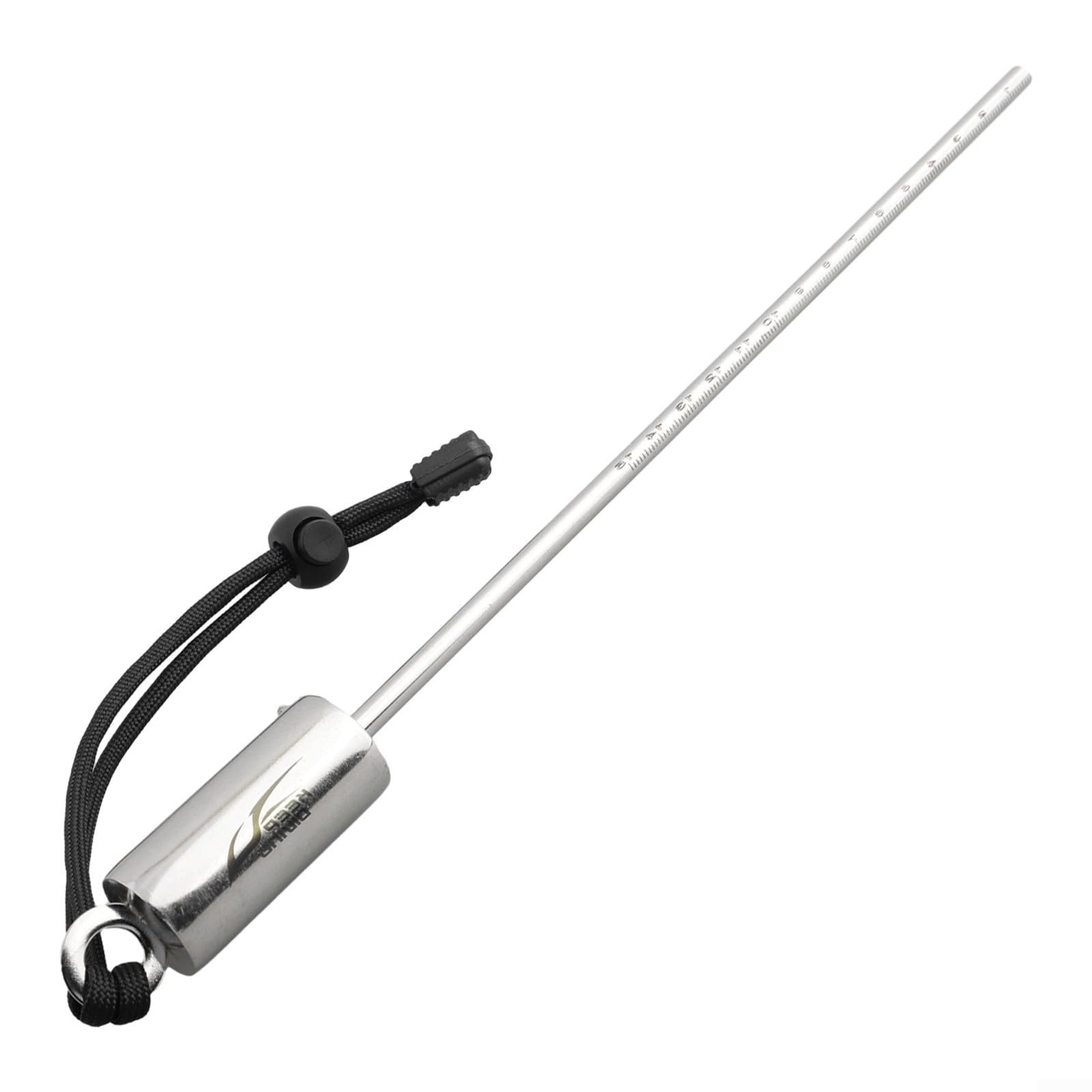 Tige de pointeur de plongée en acier inoxydable, hochet de plongée, sonde de pointeur de plongée sous-marine avec échelle (noir)