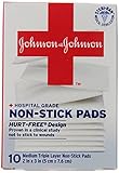 Johnson & Johnson Johnson & Johnson Triple Layer Non-Stick Pads 2'X3' Medium, 2 Inches X 3 Inches - Medium 10 each (Pack of 2)
