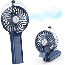Portable Handheld Misting Fan, Nano-Mist Humidifier for Skincare & Makeup, 180 Foldable Desk Fan, Rechargeable Water Spray Fan for Disney Beach Cruise Essentials, Summer Gifts for Women Man Girls
