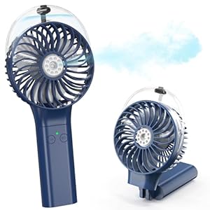 COMLIFE Portable Handheld Misting Fan, 3000mAh Rechargeable Battery Operated, 180° Foldable, Mini Personal Fan with Water Sprayer for Travel, Makeup, Home, Office, Camping, Outdoors
