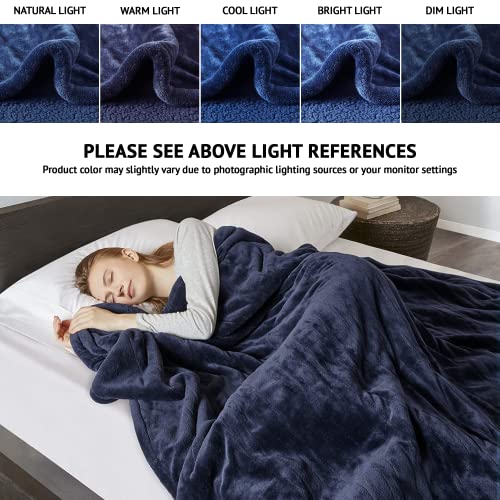 Beautyrest Heated Microlight To Berber Elect Electric Blanket With 20 Heat Level Setting Controller, Full: 80X84, Indigo,Br54-0647 #TOP1