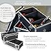 HMF 14660-02 Alu Werkzeugkoffer leer, 2 Etagen, 44 x 32,5 x 24 cm, schwarz