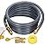 50FT 3/4" ID Natural Gas Hose with Quick Connect 3/4" ID Natural Gas Hose with Quick Connect Fittings for NG/LP Propane Appliances, Grill,Patio Heaters,Generators, Indoors & Outdoors