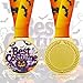 Halloween Party Supplies - 4 Pack Halloween Costume Contest Medals Best Costume, Best Couple, Funniest, Scariest. Golden Metal Award with Neck Ribbon for Kids Adults, Party Trophy Prizes Favors