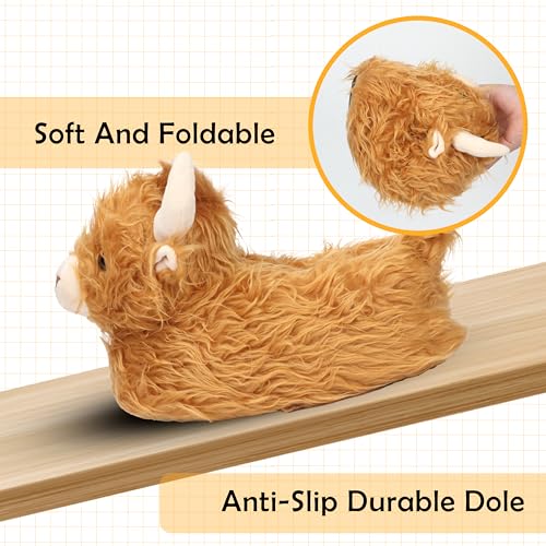Image of Cute Women Penguin Animal Slippers Fluffy Warm Plush House Shoes Novelty Soft Slippers Cartoon Gifts for Birthday Christmas