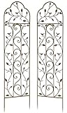 BestNest Gardman Aged Bronze Nature Garden Trellises, 58' H, Set of 2