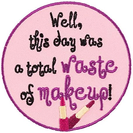 Total Waste of Makeup Lipstick Patch, Embroidered Ladies Patches image 4