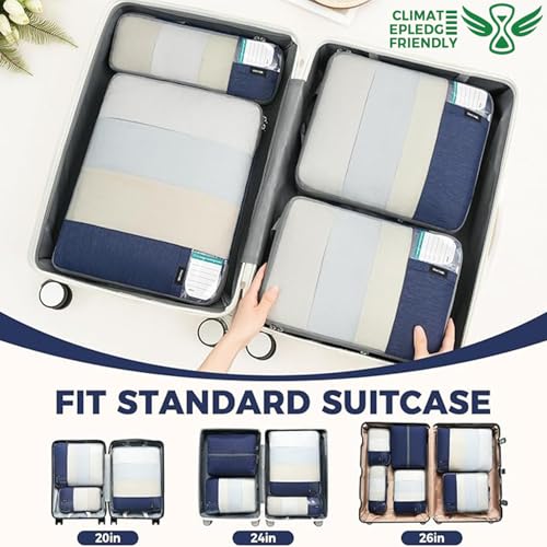 BAGAIL 6 Set Lightweight Compression Packing Cubes with Packing List - bagail packing cubes review Image 8