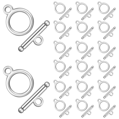 20 Sets Toggle Clasps for Jewelry Making Stainless Steel OT Toggle Clasps for Necklace Bracelet Jewelry Making DIY Crafts