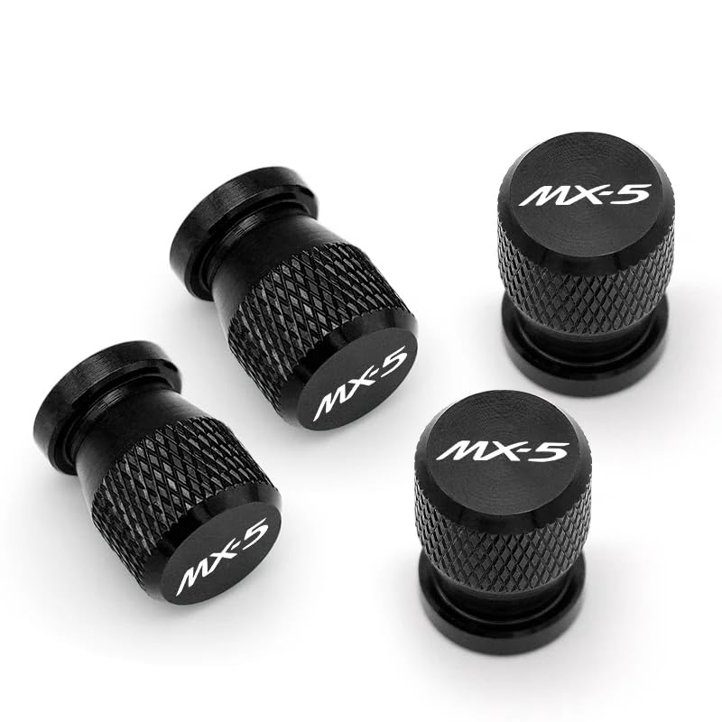 4 Stuks Auto Ventieldoppen voor Mazda 2 3 5 6 Mazda CX-5 7 9 MX-5, Corrosiebestendig Autoband Ventieldop Ventieldopjes Banden Wielen Accessoires Onderdelen