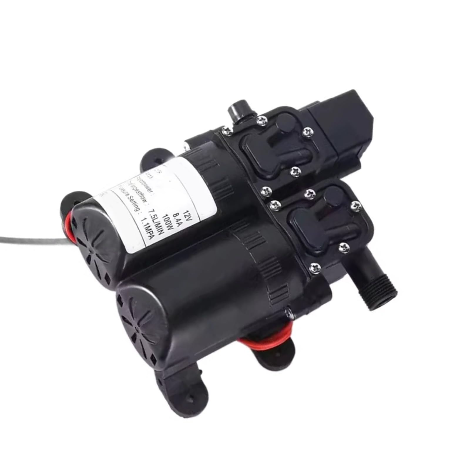 Buxuaaaa Multicolor Electric Diaphragm Water Pumps 12V High Flows Electric Double Water Pumps For Agricultural Sprays And Irrigation Car Washer Boosters
