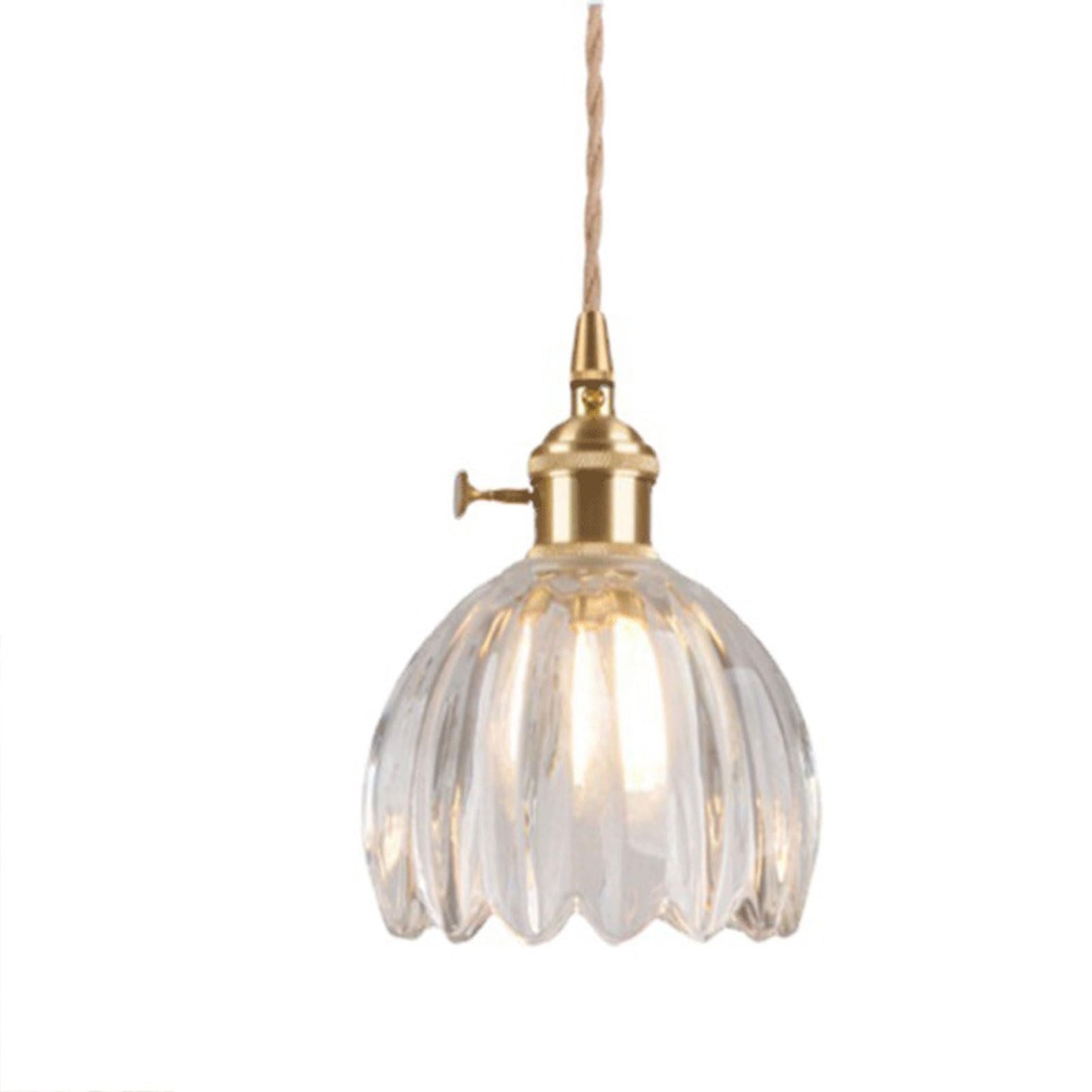 Lustre en laiton haut de gamme et verre sculpté style nordique