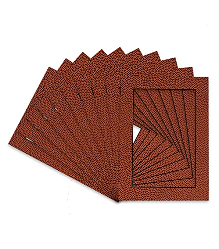 11x14 Mat for 8.5x11 Photo - Precut Football Texture Picture Matboard for Frames Measuring 11 x 14 Inches - Bevel Cut Matte to Display Art Measuring 8.5 x 11 Inches - Acid Free ONE MAT