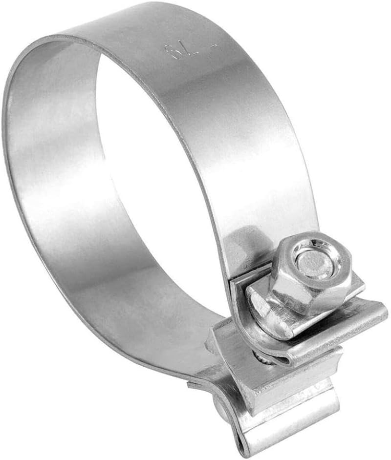 2PCS 3 Inch Stainless Steel T409 Narrow Band Exhaust Clamps Seal 76mm Compatible With Automotive Motorcycle Parts