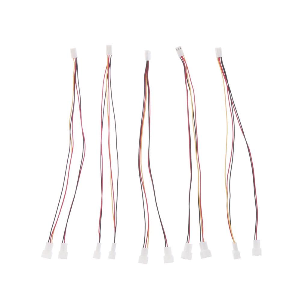 5X 3pin Female to 2X 3pin Male PC Case Fan Y Splitter Power Cable Connector |5 Pieces Cable|Power Cables & Connectors| Computer Cables & Connectors |Computers/Tablets & Networking