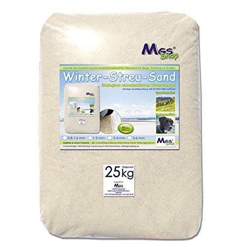 Streusand salzfrei umweltfreundliche Winterstreu Alternative zu Streusalz (1-2 mm/mittel))