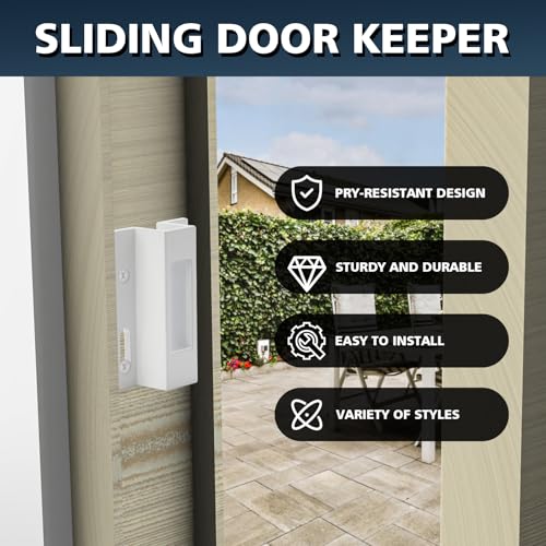 MaxxGeek E 2124 Sliding Door Keeper Extruded Aluminum Patio Sliding Door Latch for Mortise Lock Latch (1 Pack)