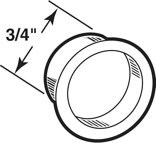 Miniatura 2 de Prime-Line N 7308 - Tirador de dedo para puerta de armario (4 unidades)