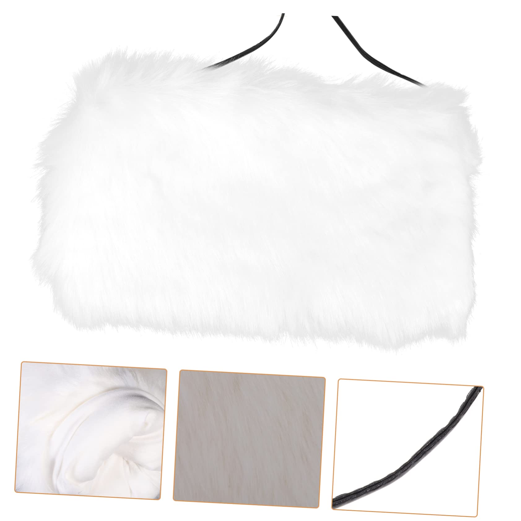 Mikinona Calentador de Manos y Brazos de Piel Sintética Tipo Peluche, Cálido y Cómodo para Invierno, para Mujeres