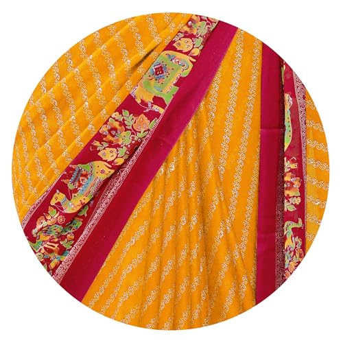 Image of MIRCHI FASHION Saree for Woman | Chiffon Floral Printed Breathable Occasional Sari with Blouse
