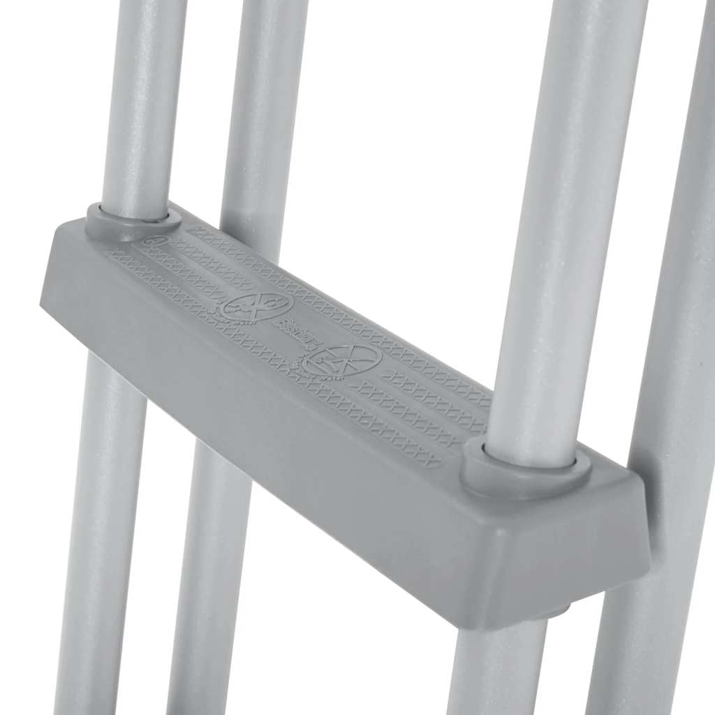 Échelle de Piscine Hors Sol Flowclear Bestway 4 marches, Structure Tubulaire en métal Inoxydable, marches antidérapantes, poignée Ferme, accès sécurisé pour Bassin et Spa jusqu'à 122 cm