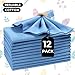 Homidate Cotton Dinner Napkins Set of 12 – 18x18 Light Blue – Machine Washable Fabric Napkins Ideal for Weddings, Thanksgiving, Christmas & Everyday Dining