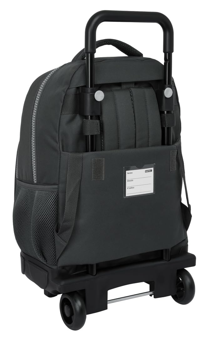 SAFTA Real Madrid 3ª EQUIPACIÓN 24/25 - Mochila Grande con Ruedas, Compacta, Extraíble, Ideal para Niños de Diferentes Edades, Cómoda y Versátil, Calidad y Resistencia, 33x22x45 cm