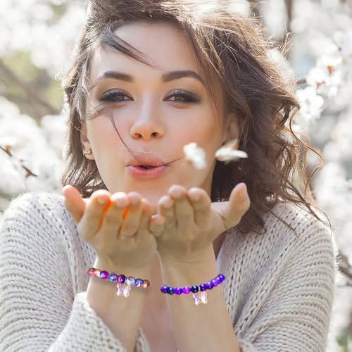 Image of Butterfly Jewelry Gifts - Butterfly Necklace Bracelet for Women