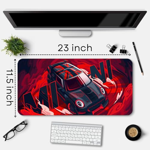 Image of Extended Gaming Mouse Pad for Desk (23x11.5 Inch) - Large Mouse Pad for Office & Home | Non-Slip Rubber Base, Smooth Surface Desk Mat for Laptop, Keyboard & Mouse (Sports Car Edition) (Print 6)