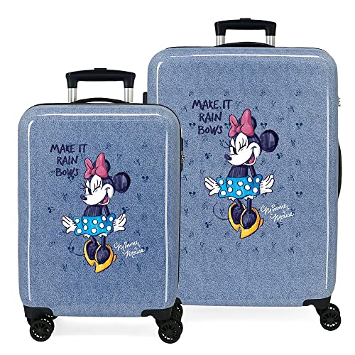 Valises Disney Minnie bleu ciel taille unique pour voyage enfant