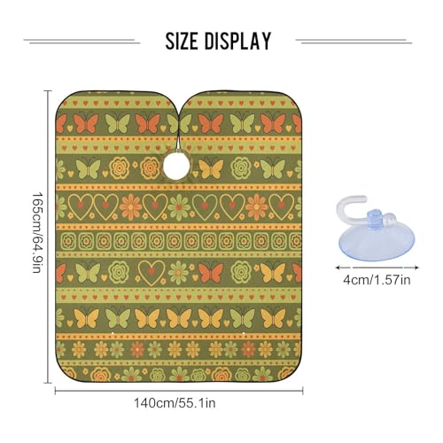 Capa de Corte de Pelo Impermeable con Mariposas Retro miniatura 3