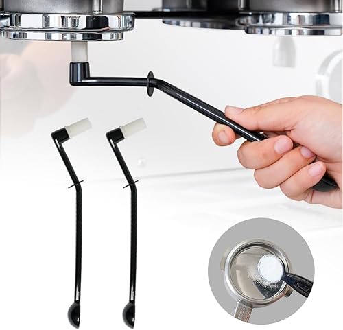 Juego de cepillos de limpieza para máquina de café, 2 cepillos limpiadores de espresso con cuchara, cabezal de grupo de nailon, herramienta de