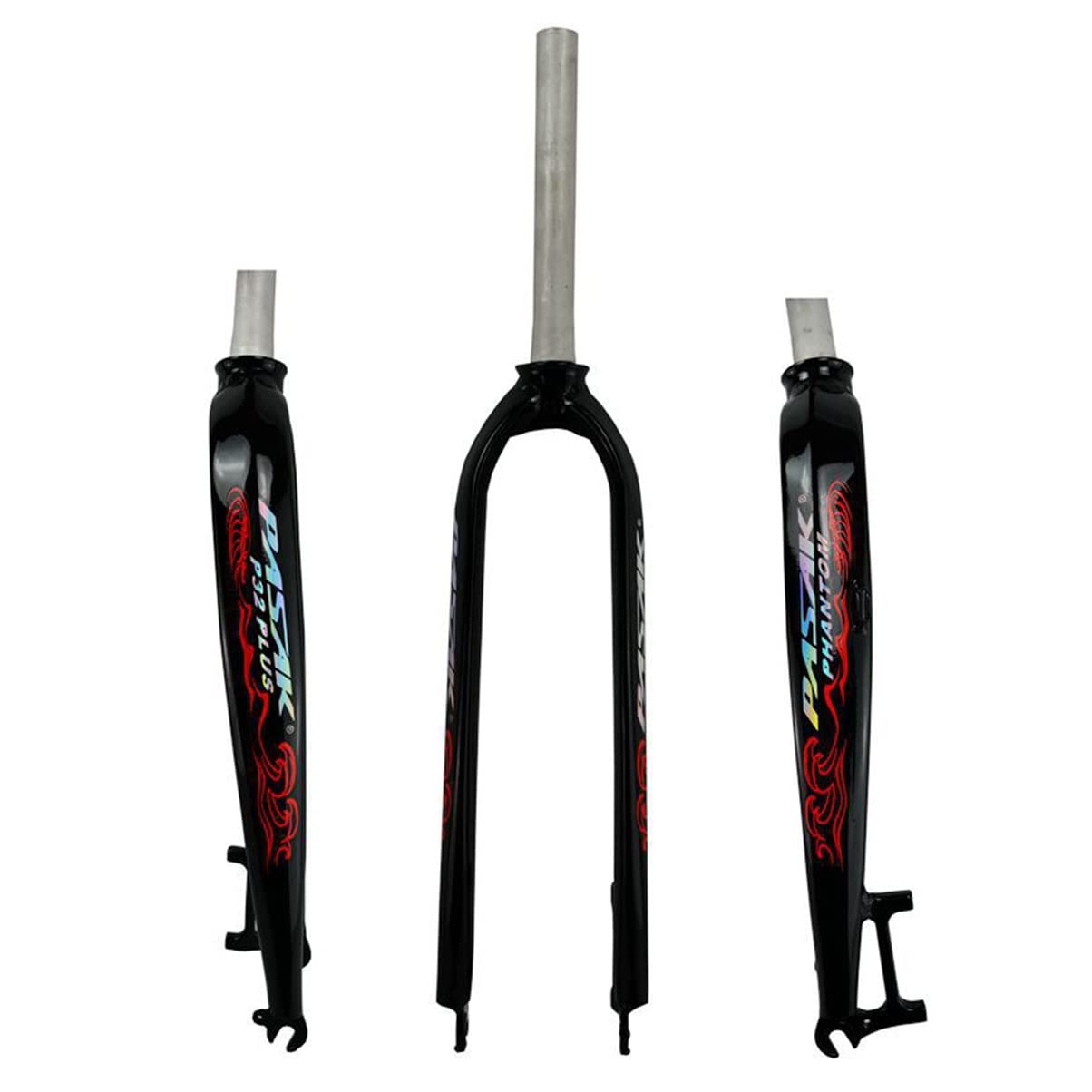 1-1/8" 26/27,5/29" sztywny hamulec tarczowy MTB ze stopu aluminium, 28,6 mm bezprzewodowa rura prosta super lekki widelec do roweru górskiego (kolor: błyszczący czarny czerwony)
