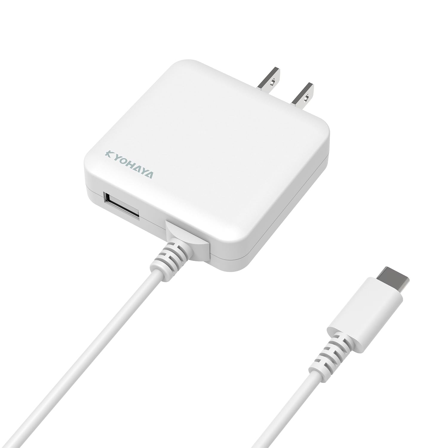 Amazon | KYOHAYA USB充電器 Type-Cケーブル一体型 1.5m 5V/3A 急速